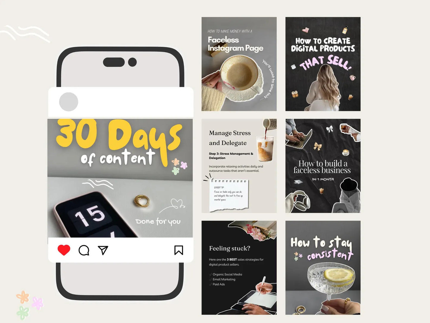 320+ Stunning Aesthetic Instagram & TikTok Carousel Templates | Editable Social Media Post Designs to Boost Engagement & Followers